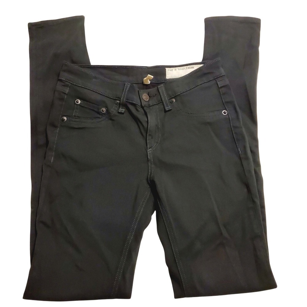 Rag & Bone Legging‎ Jean Green Skinny Mid Rise Stretch Denim Pants 25 Versatile